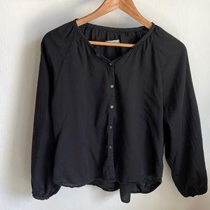 Outerknown The Folk Top Blouse Black Size Small